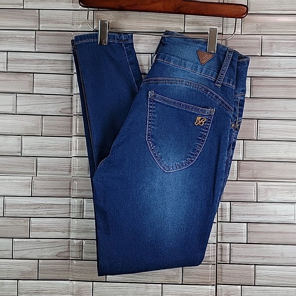 Red Bottoms Juniors blue denim skinny ankle jeans Size 11